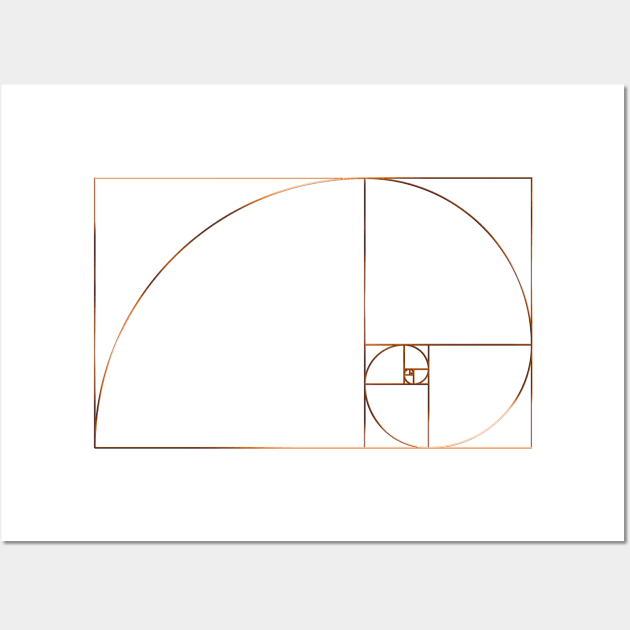 Fibonacci Spiral / Golden Ratio Wall Art by DankFutura